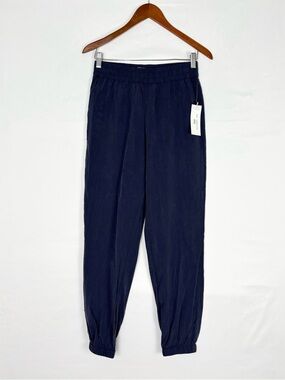 NEW Sol Angeles Nylon Pant Indigo Jogger Size S Blue
